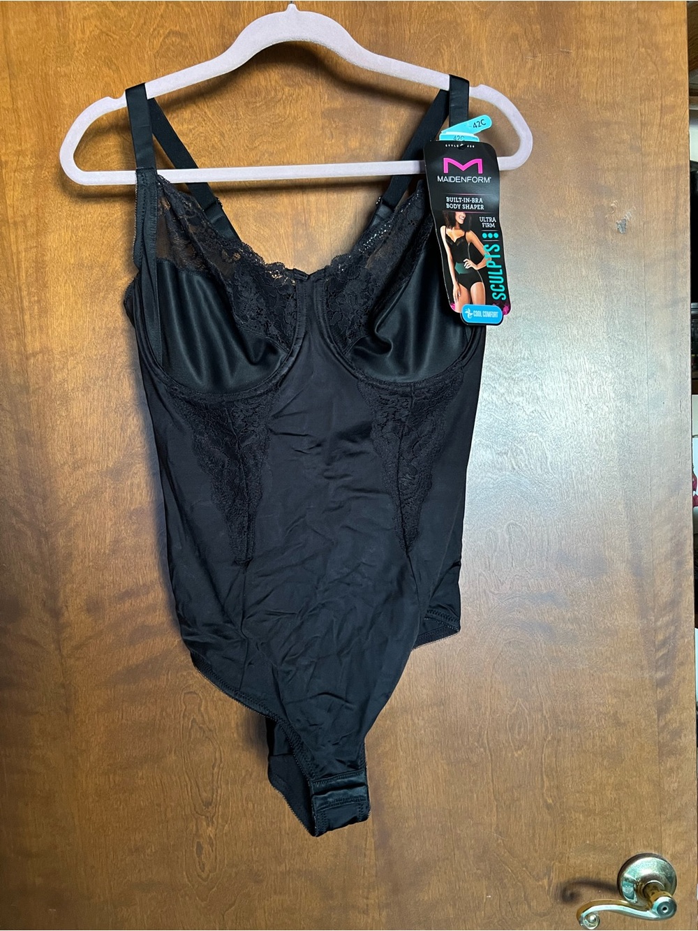 Maidenform Black Lace Bodysuit Shapewear